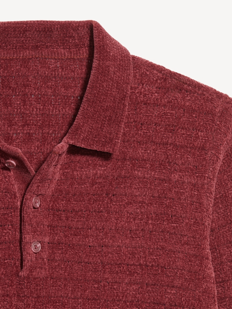 Relaxed Chenille Polo Sweater