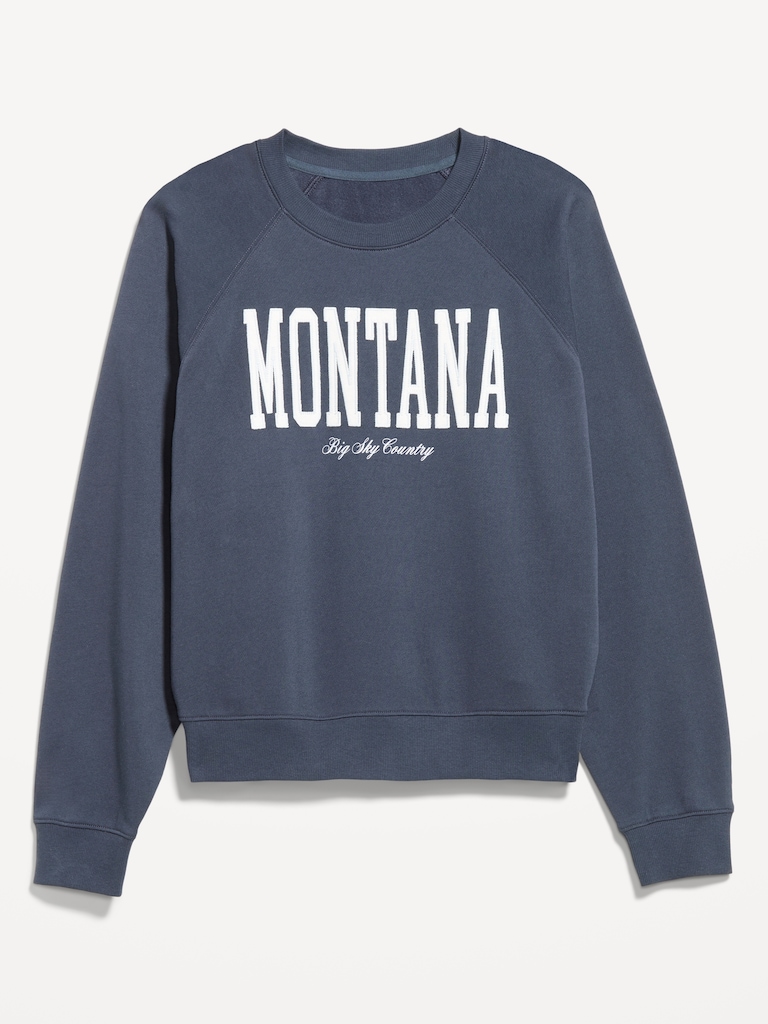 SoComfy Oversized Graphic Raglan Sweatshirt