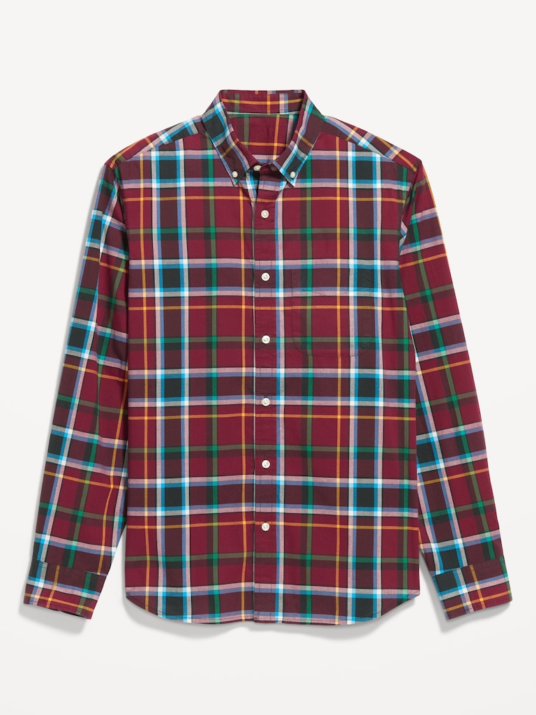 Classic Fit Everyday Plaid Poplin Shirt