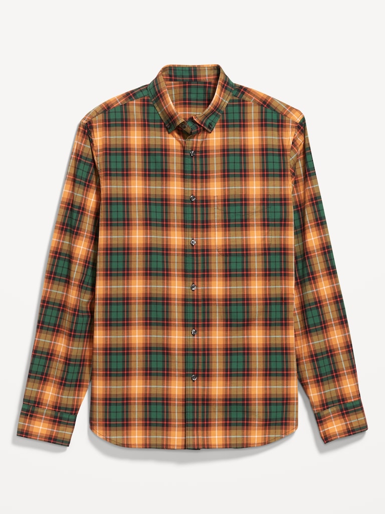 Classic Fit Everyday Plaid Poplin Shirt