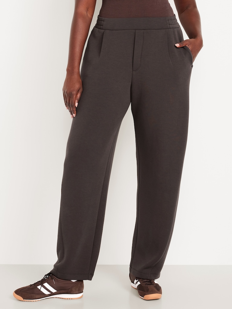 High-Waisted Bounce Fleece Barrel Sweatpants