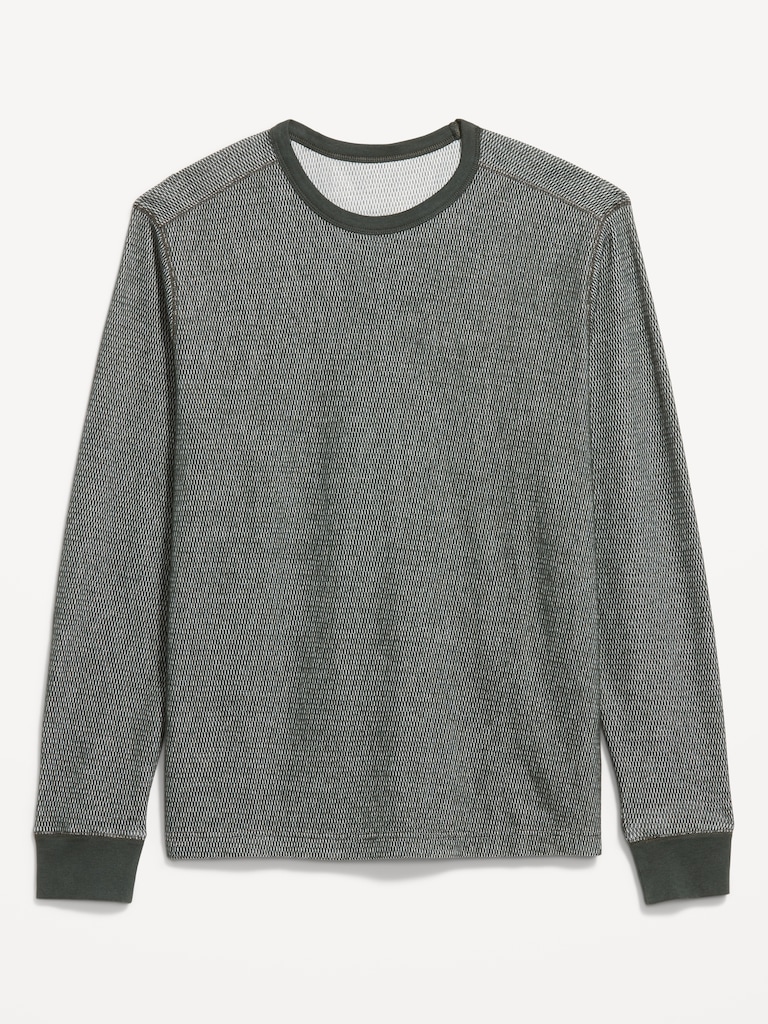 Crew-Neck Waffle T-Shirt