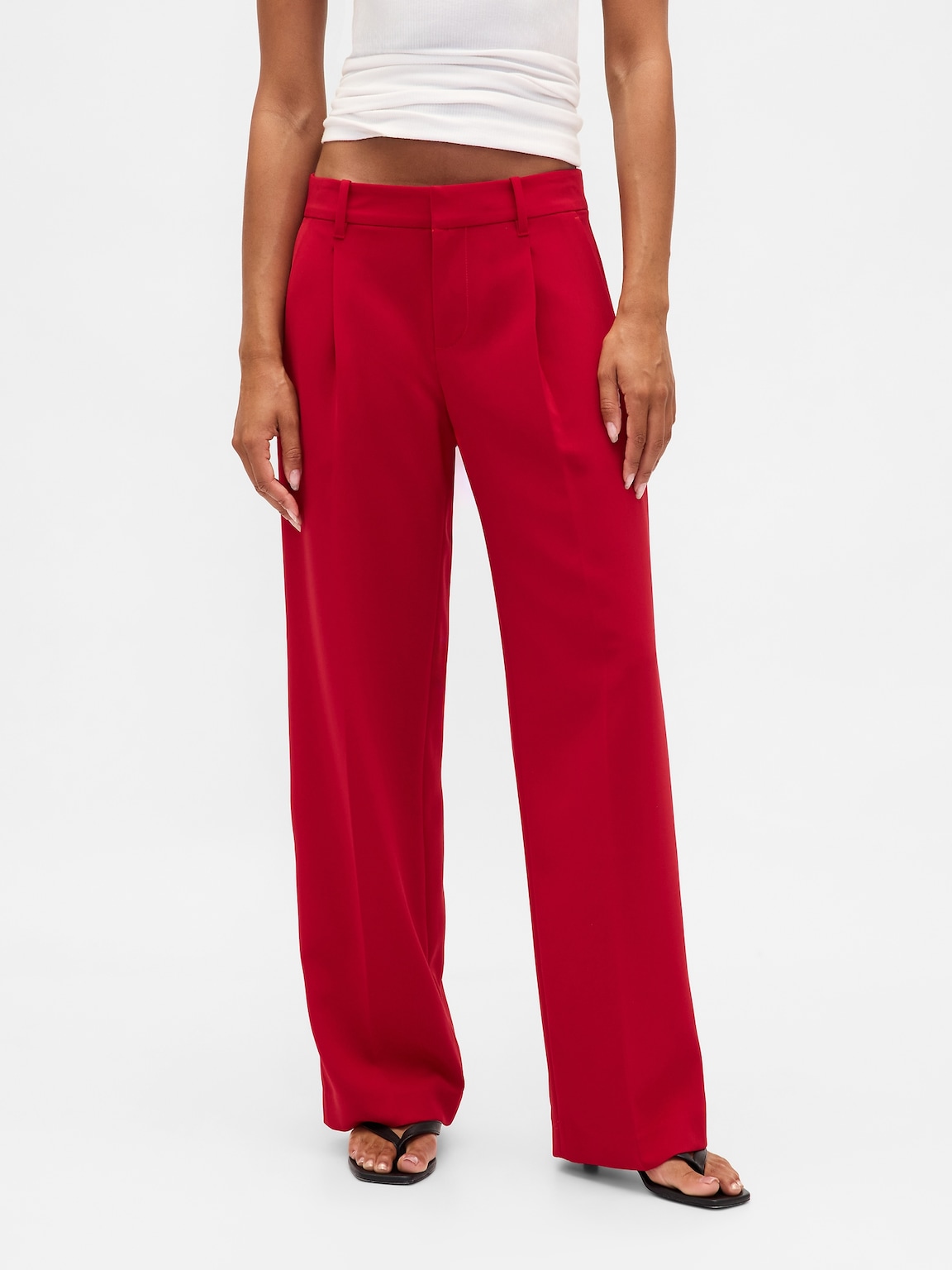 365 Low Rise Pleated Wide-Leg Trousers