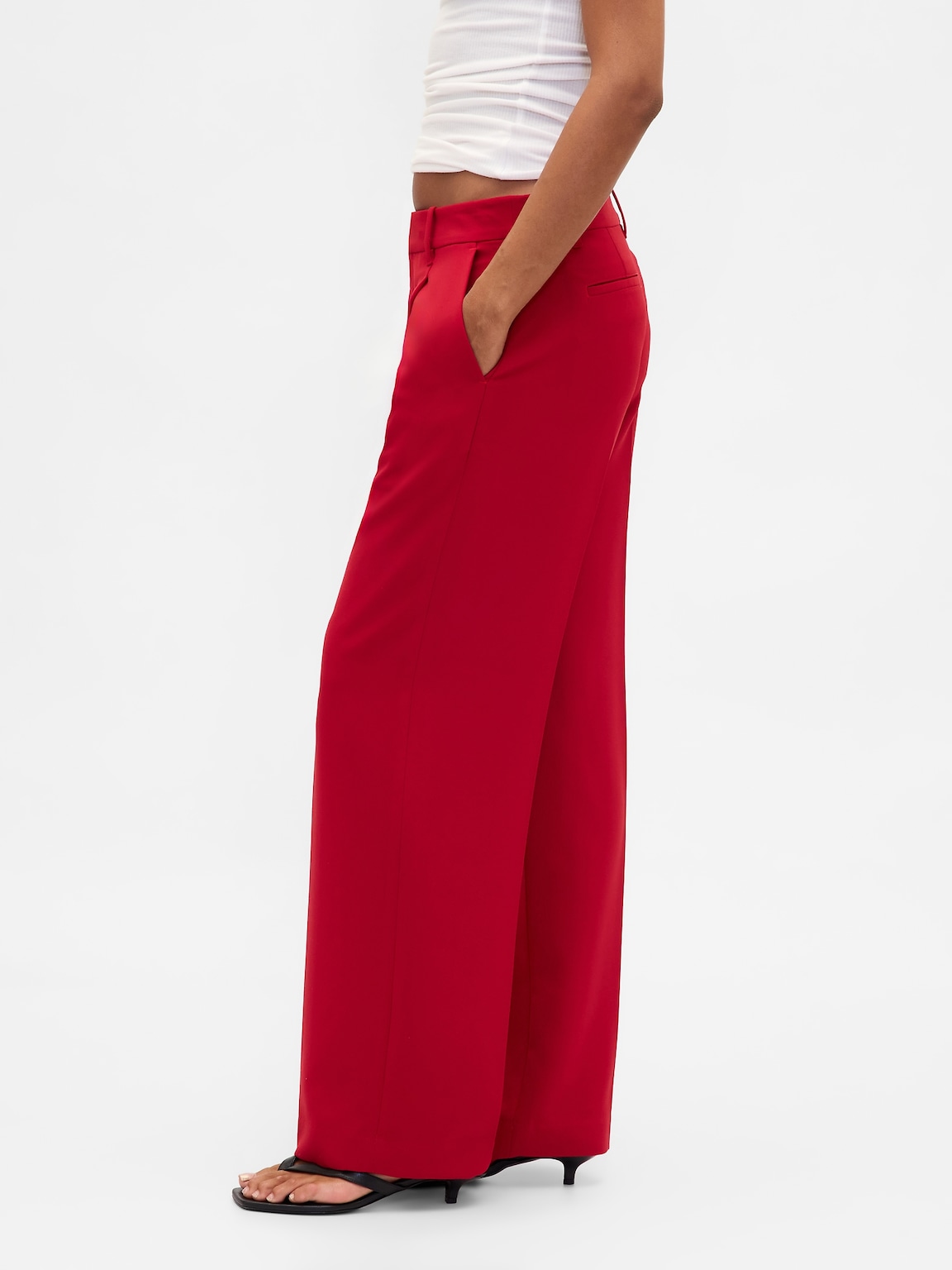 365 Low Rise Pleated Wide-Leg Trousers