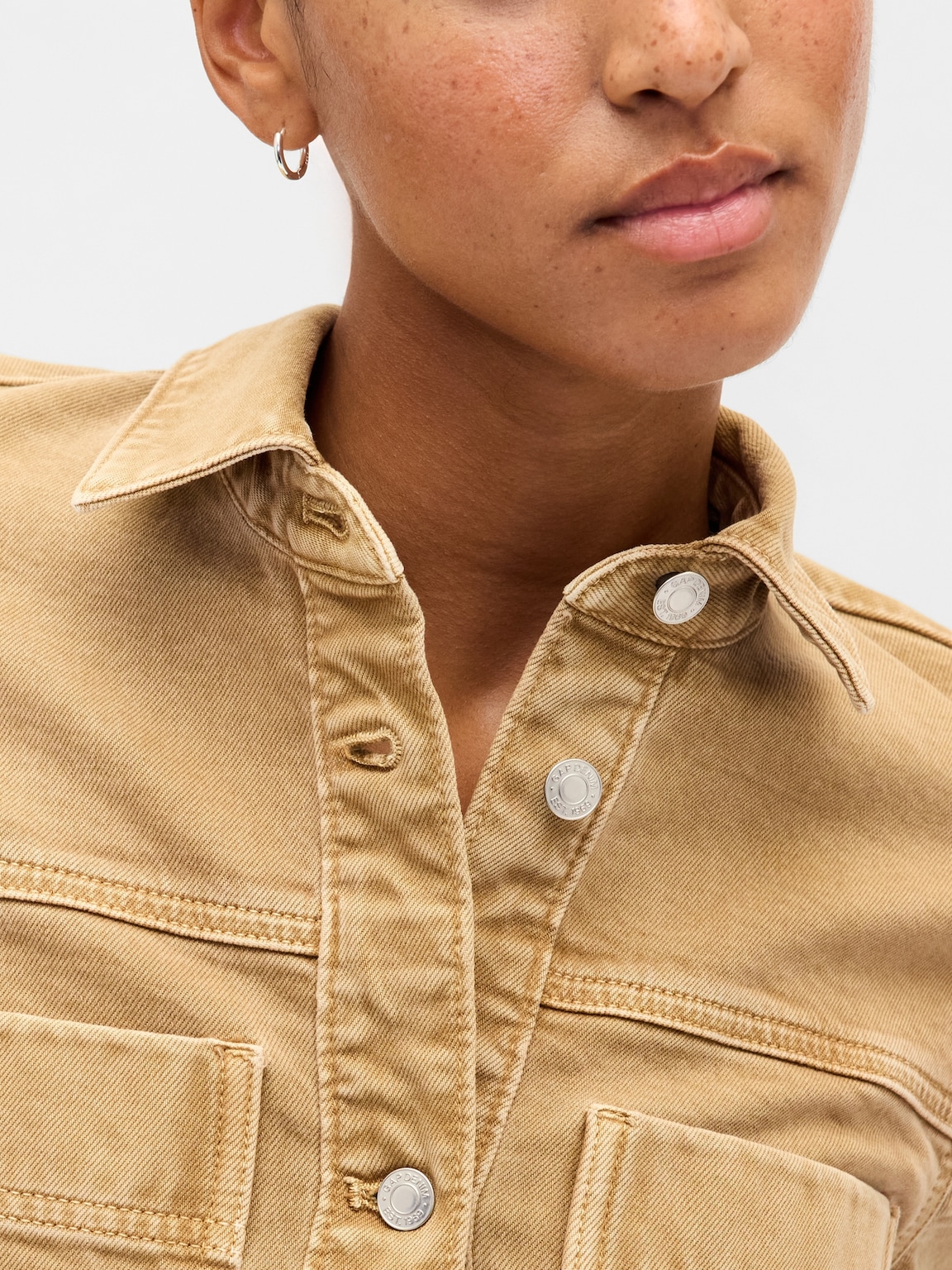 Denim Crop Shirt Jacket