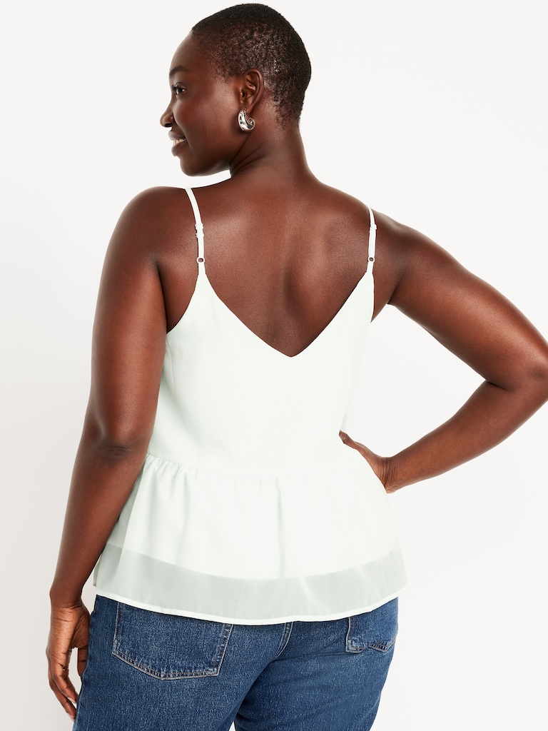 Embellished Cami Peplum Top