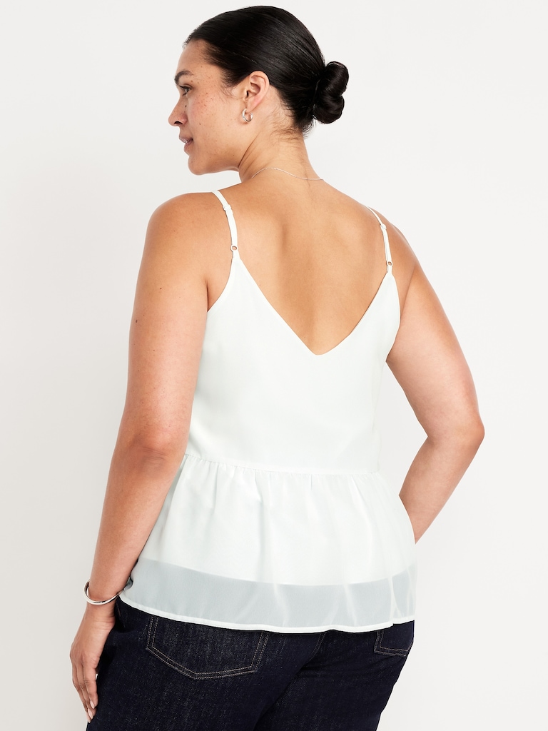 Embellished Cami Peplum Top