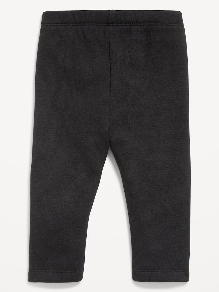 Cozy-Lined Heart-Patch Leggings for Baby