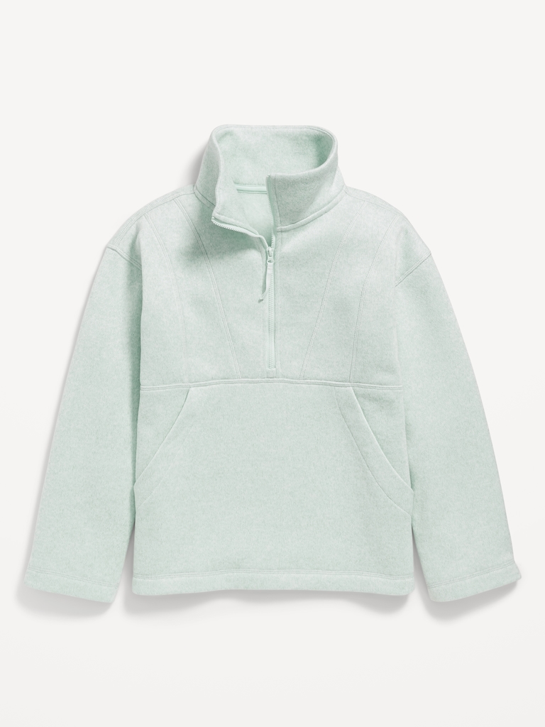 Sweater-Fleece Quarter-Zip Tunic for Girls