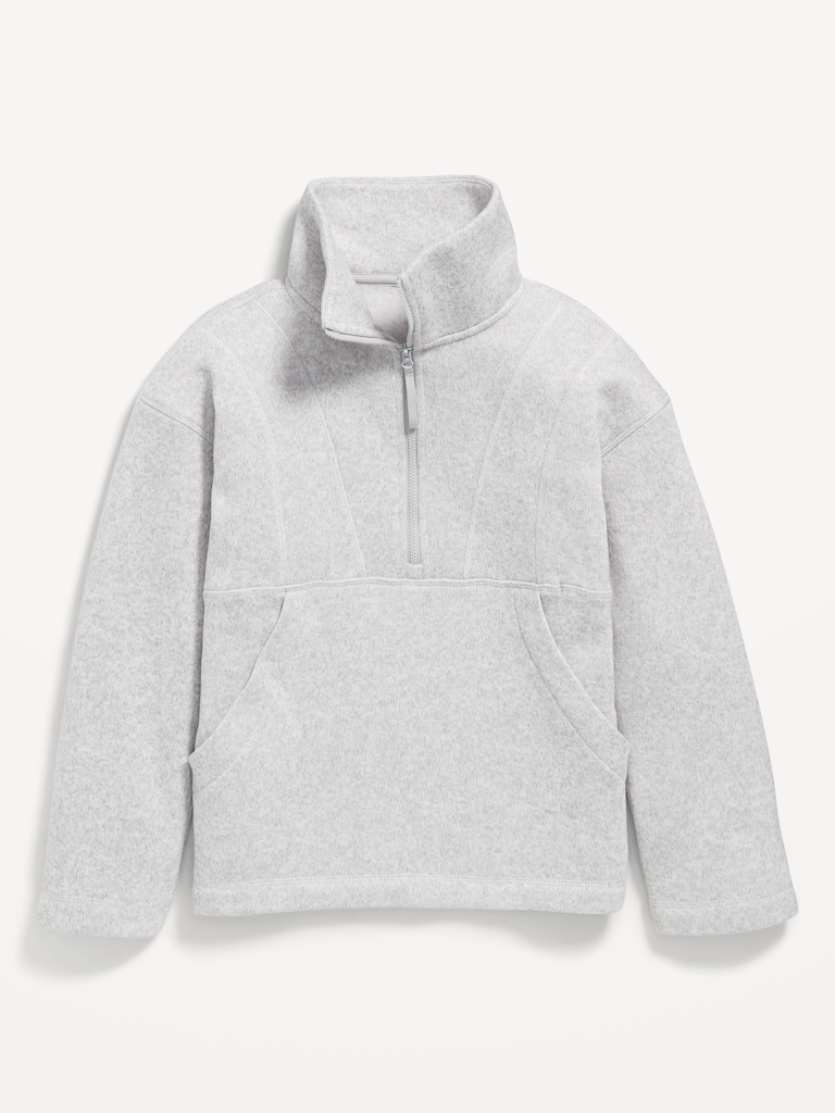 Sweater-Fleece Quarter-Zip Tunic for Girls
