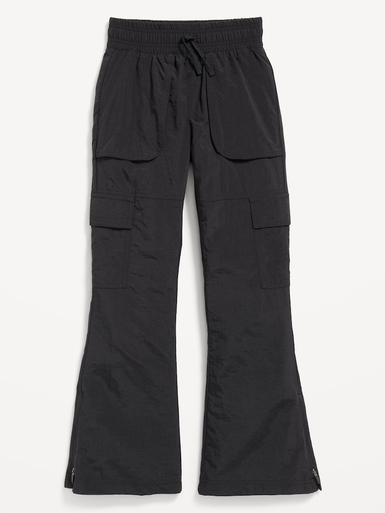 High-Waisted Cargo Flare-Leg Pants for Girls