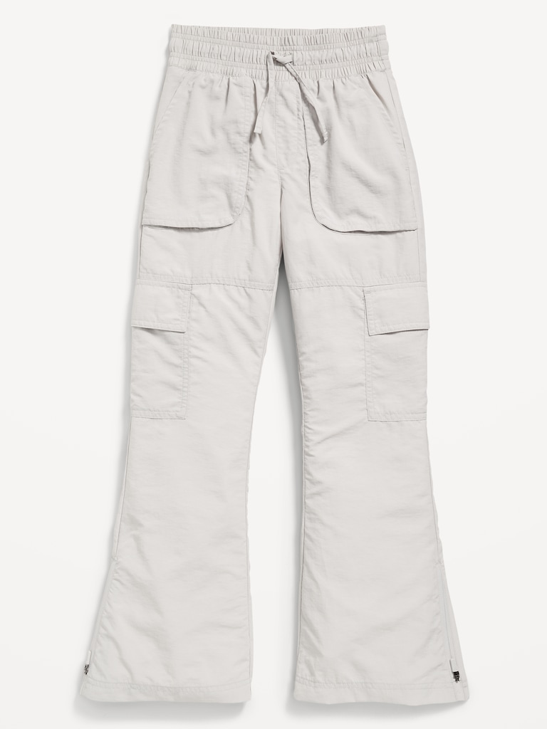 High-Waisted Cargo Flare-Leg Pants for Girls