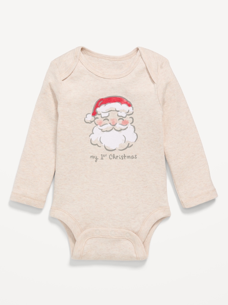 Long-Sleeve Unisex Graphic Bodysuit for Baby