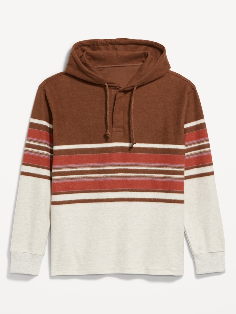 Plush Rugby Pullover Hoodie