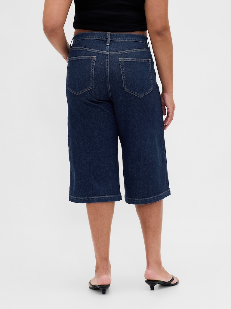 High Rise Culotte Jeans