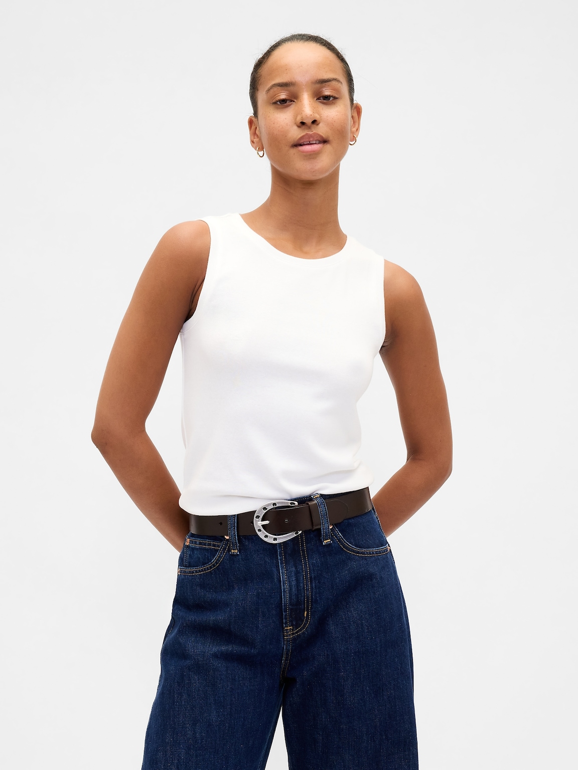 Leather Horseshoe Buckle Belt