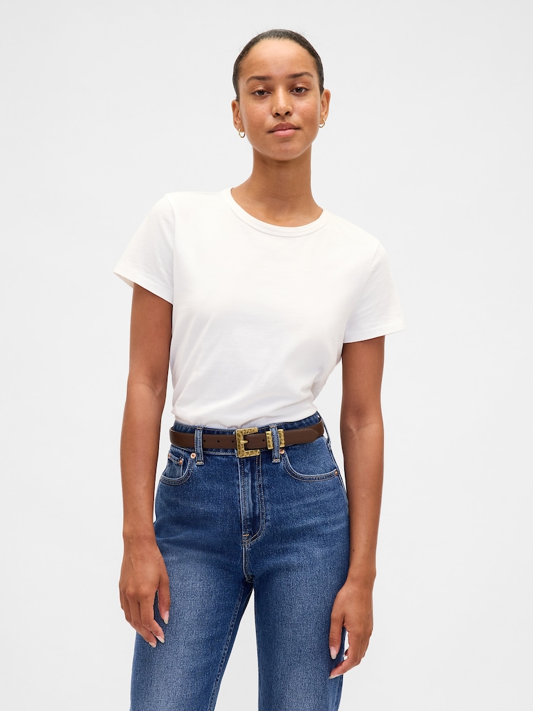Vegan Pebble Leather Belt