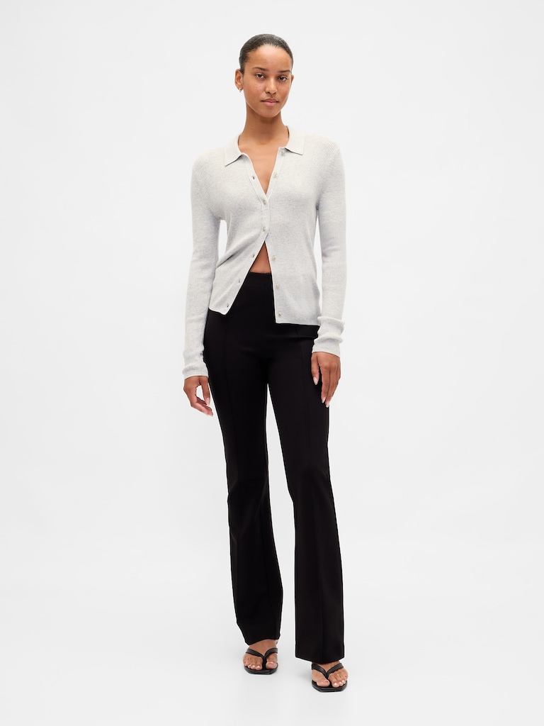 High Rise Double Knit Boot Pants