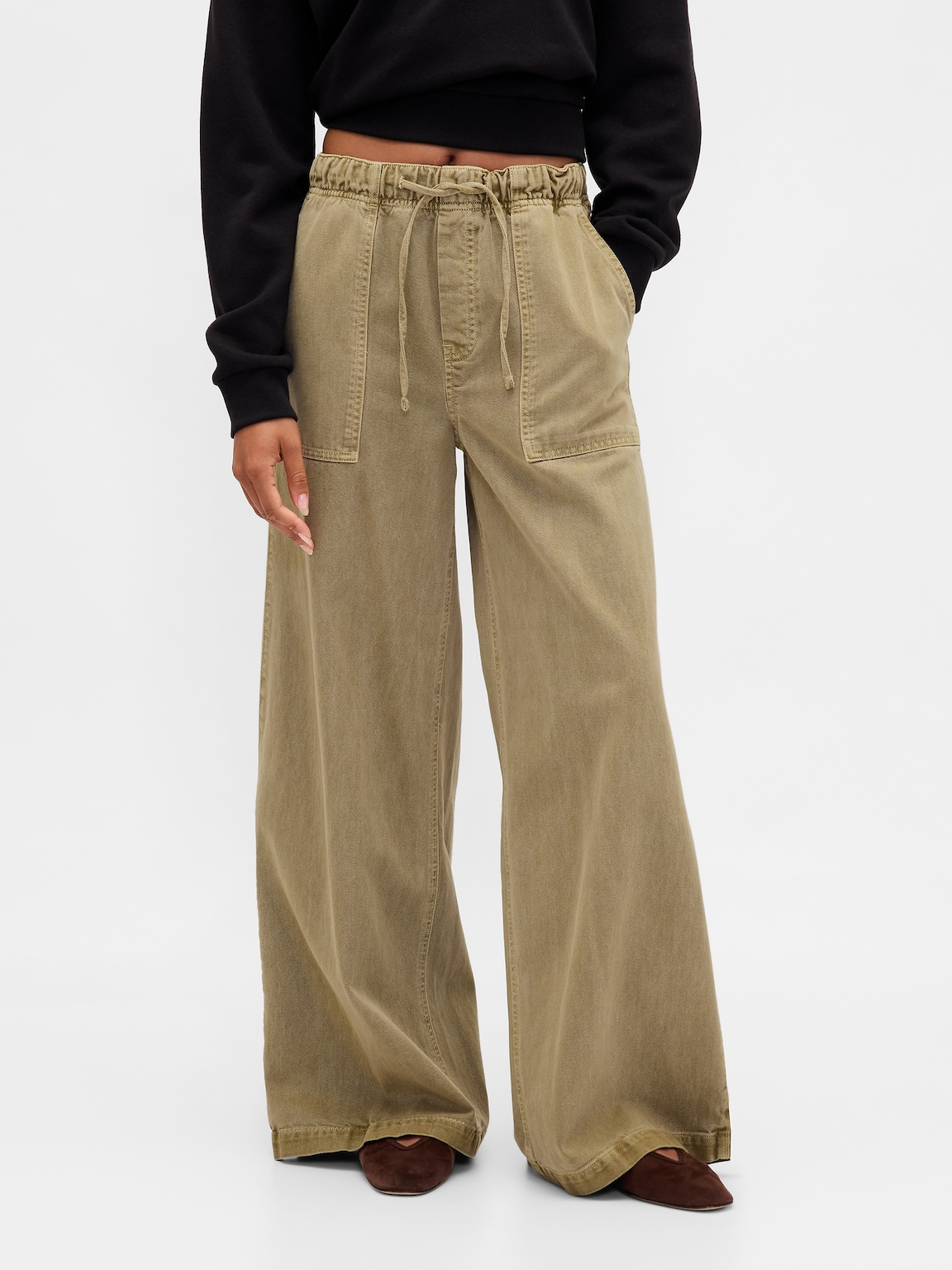 Mid Rise Easy Baggy Pants