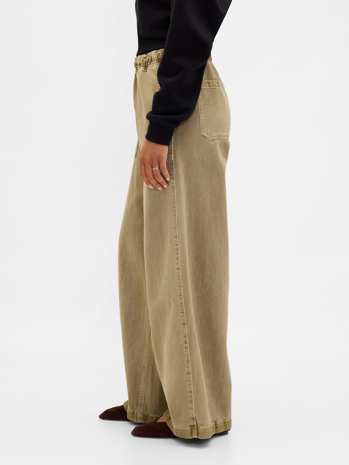 Mid Rise Easy Baggy Pants