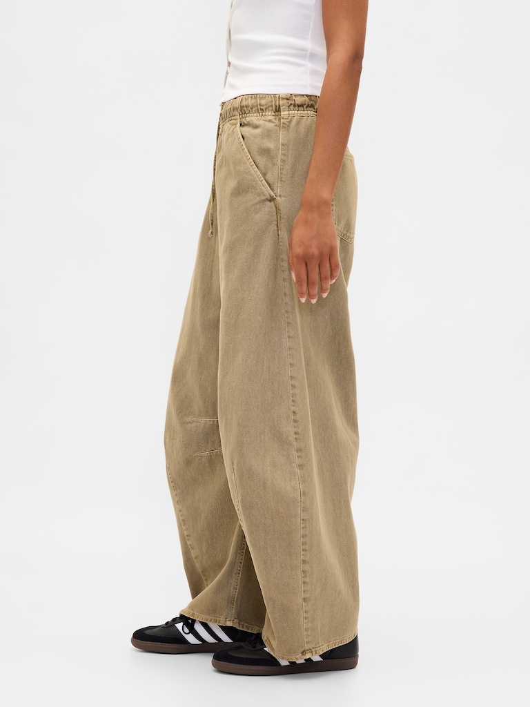 Mid Rise Twill Easy Horseshoe Pants