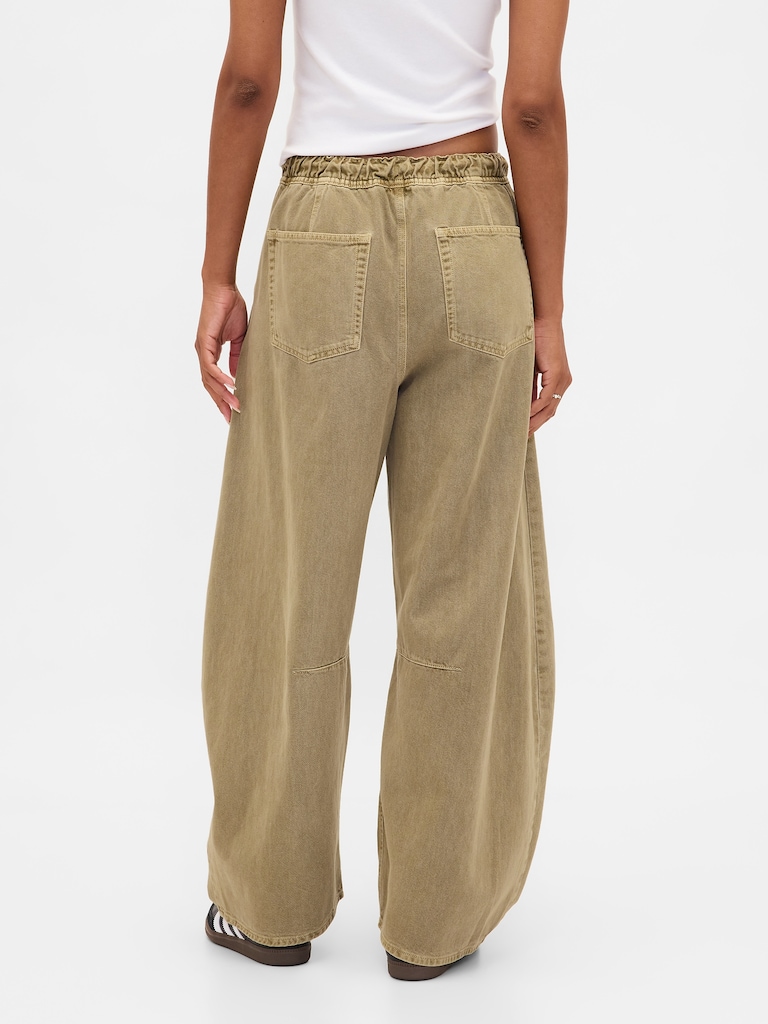 Mid Rise Twill Easy Horseshoe Pants