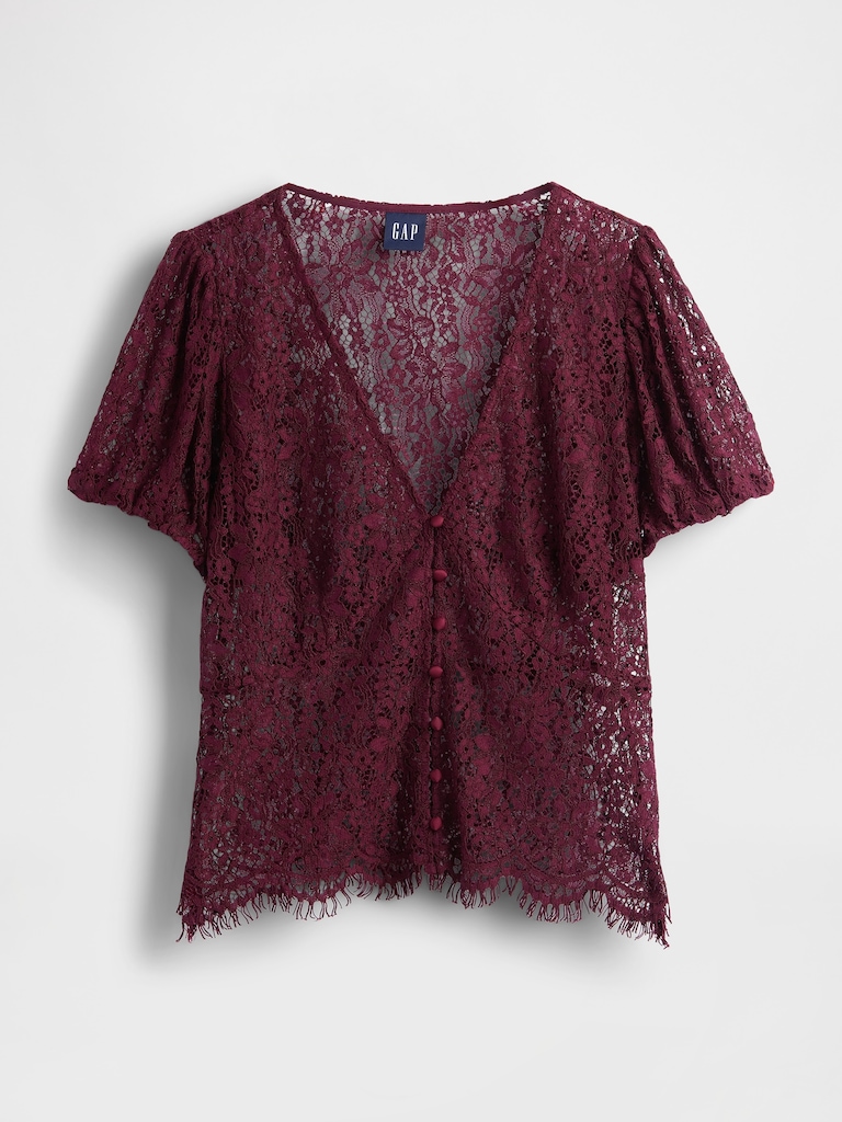 Lace V-Neck Top