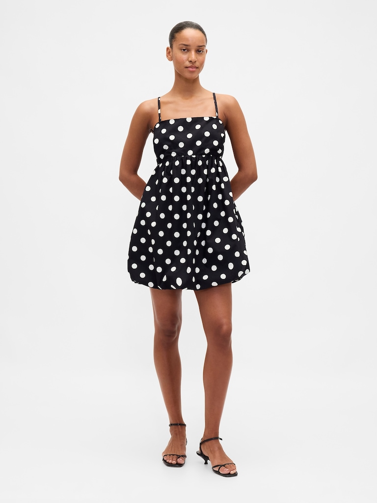 Poplin Bubble Mini Dress