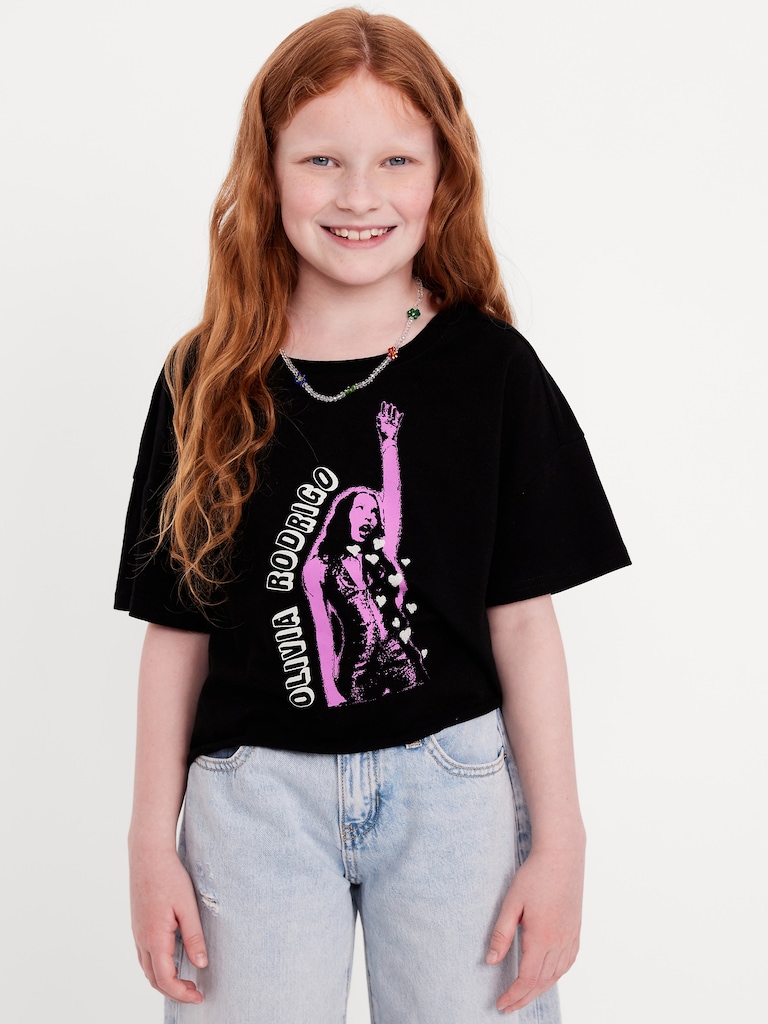 Olivia Rodrigo™ Cropped Graphic T-Shirt for Girls