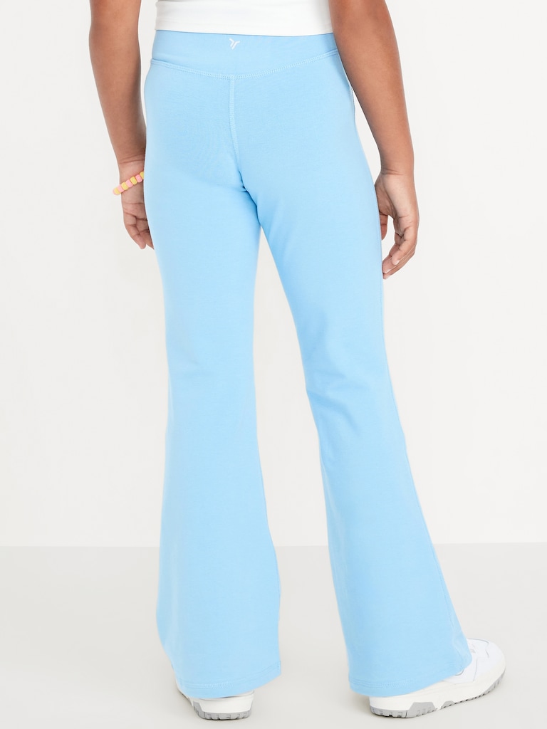 High-Waisted PowerChill Crossover Flared Leggings for Girls