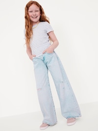 Mid-Rise Super Baggy Wide-Leg Jeans for Girls