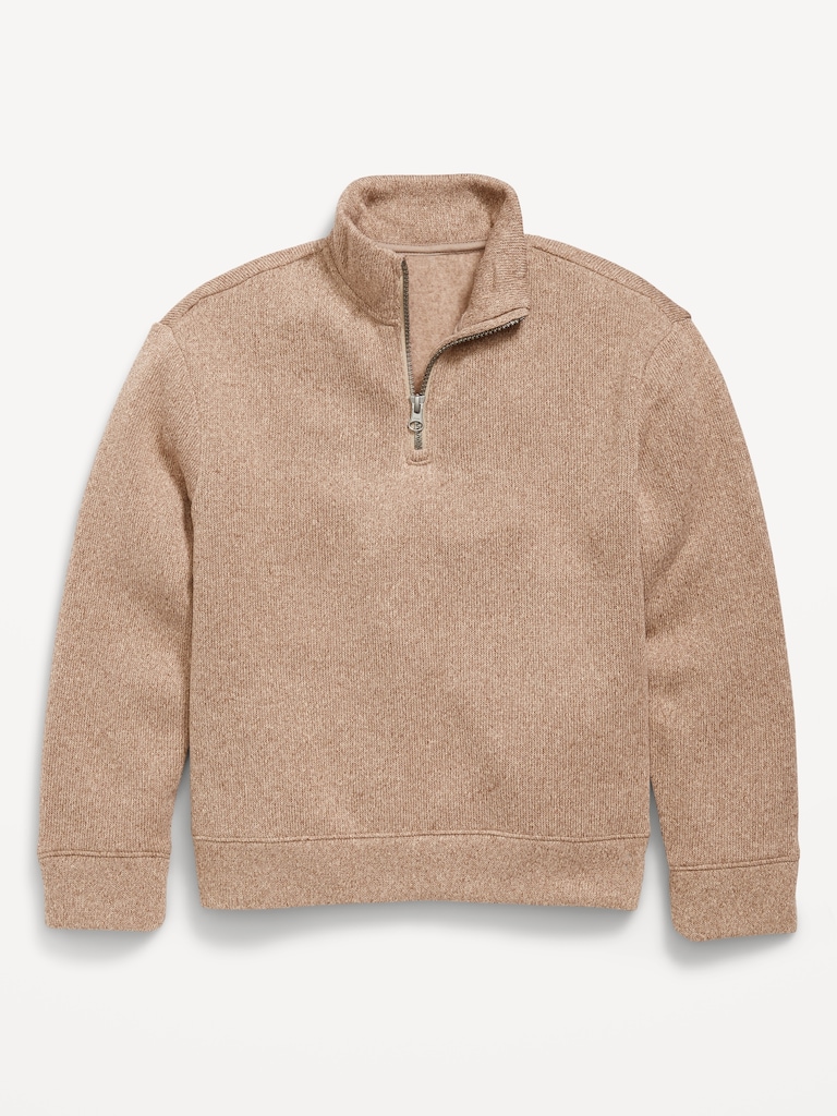 Sweater-Fleece Quarter-Zip for Boys