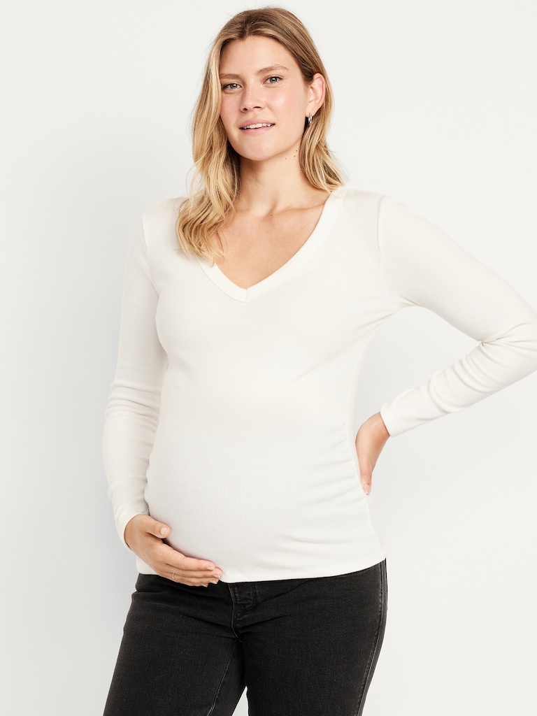 Maternity Cozy Snug V-Neck T-Shirt