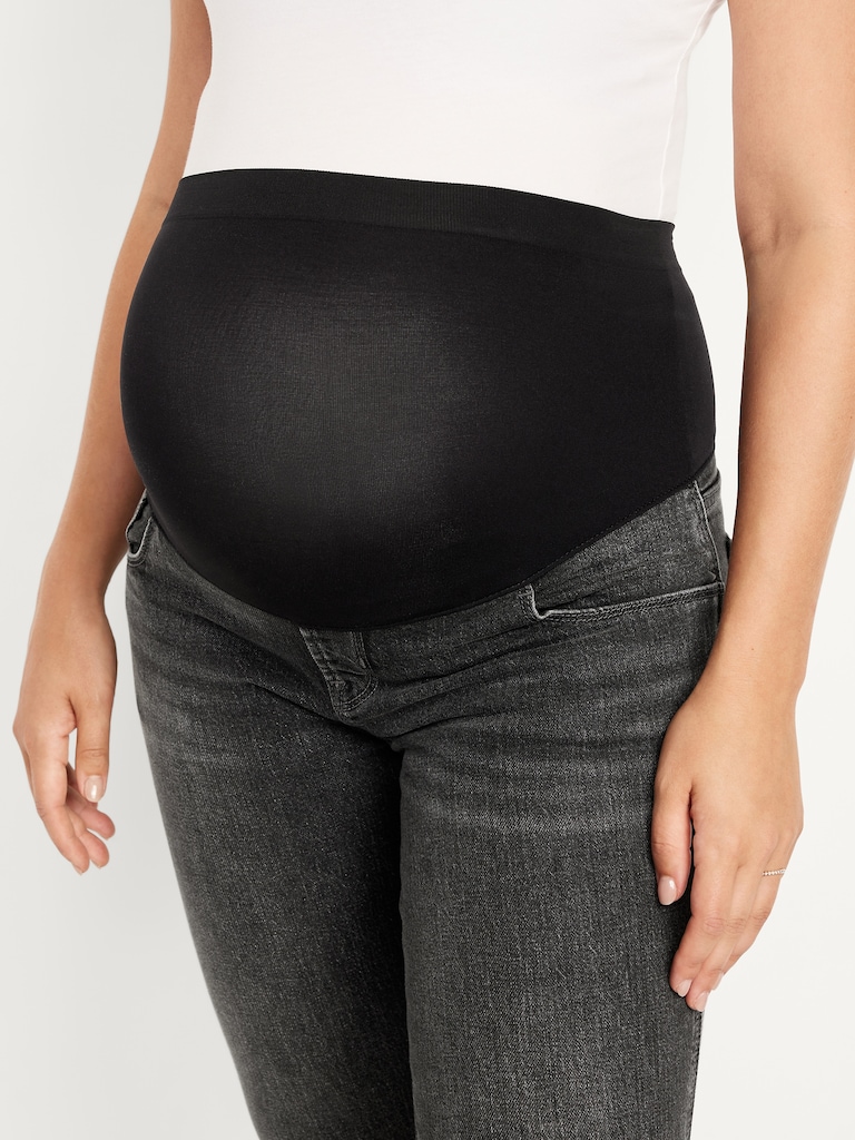 Jean étroit rétro à panneau couvrant de Maternité