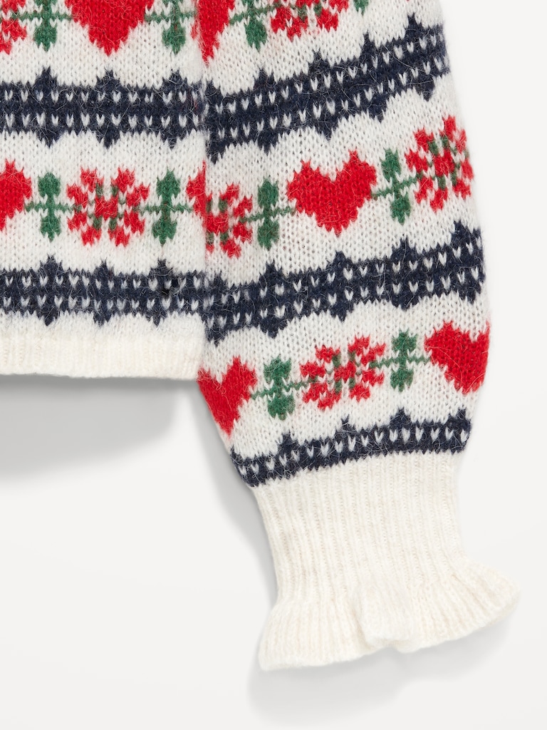 Loose Crew-Neck Wool-Blend Cropped Sweater