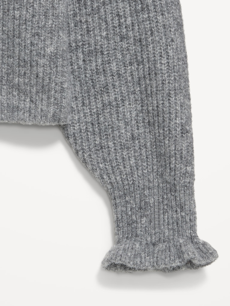 Loose Crew-Neck Cropped Sweater