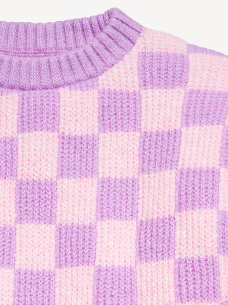 SoSoft Printed Crew-Neck Sweater Dress for Girls