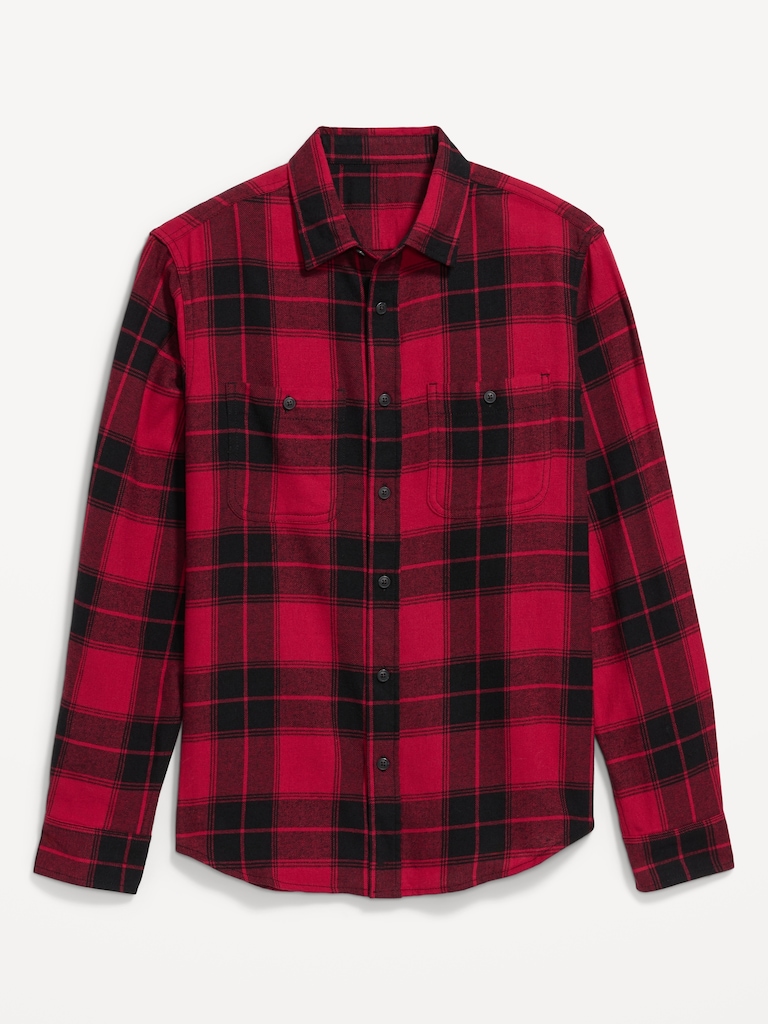 Plaid Flannel Pocket Shirt