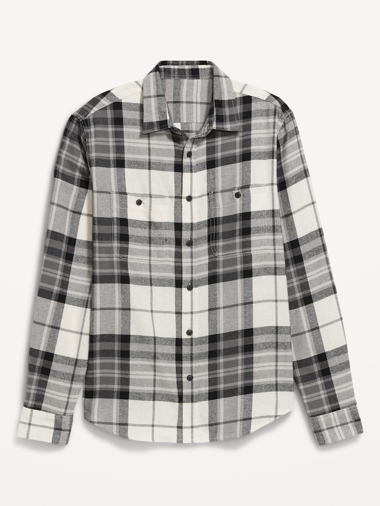 Plaid Flannel Pocket Shirt