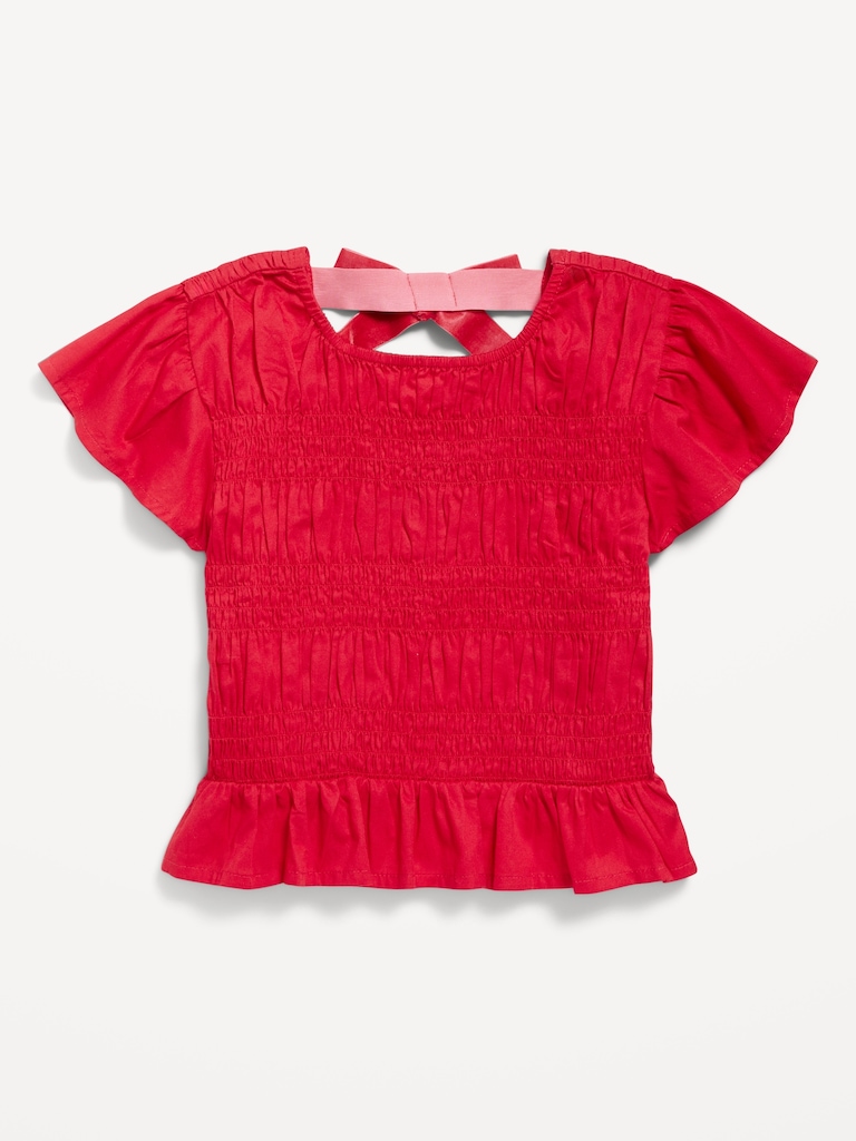 Short-Sleeve Smocked Top for Girls