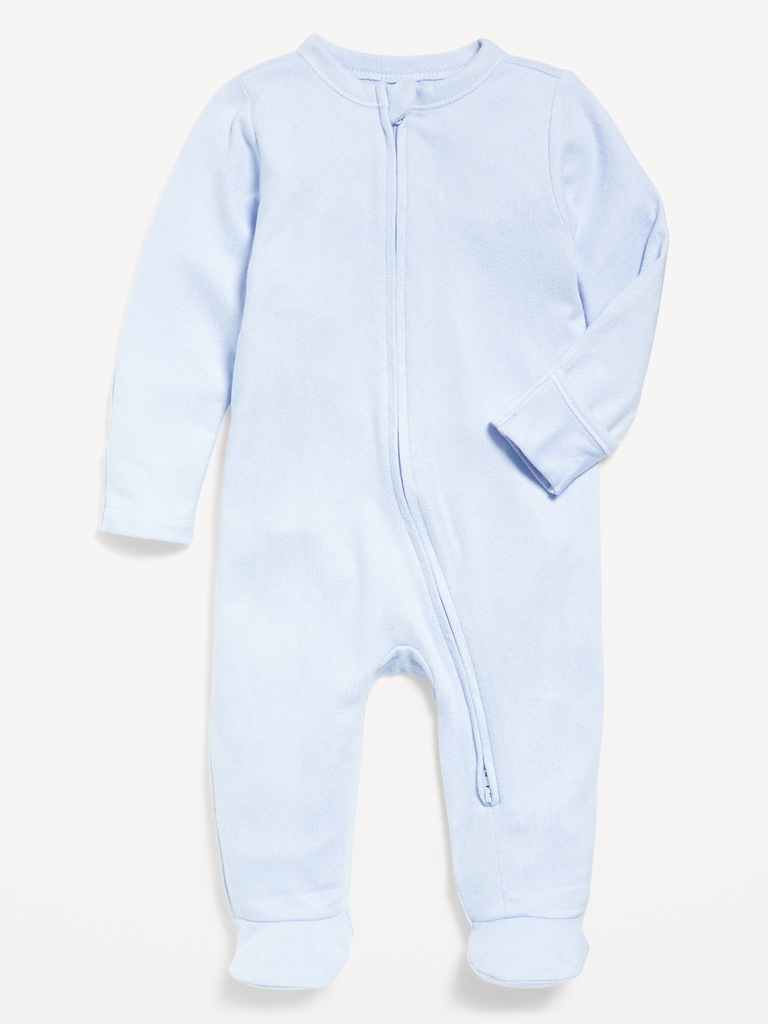 Cozy Knit 2-Way-Zip Sleep & Play Footed One-Piece for Baby