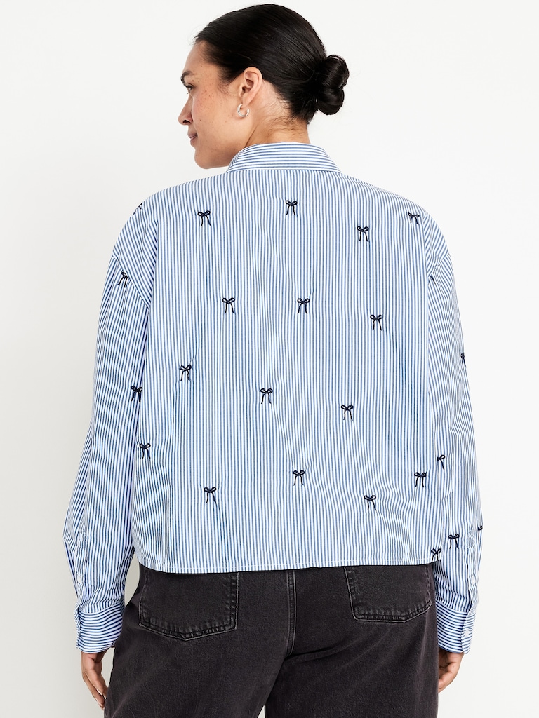 Cropped Button-Down Shirt