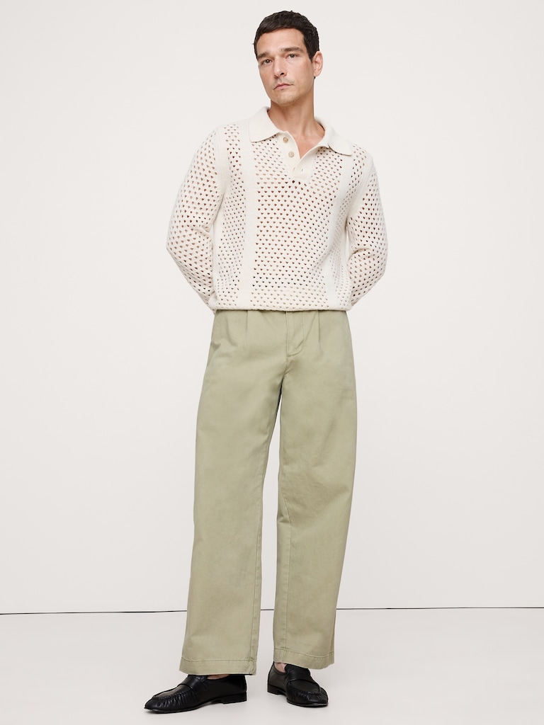 Loose Pleated Chino