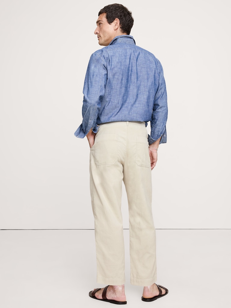 Loose Corduroy Pull-On Pant