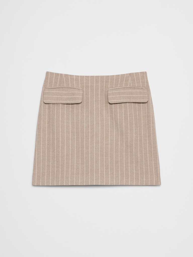 Pinstriped Pocket Mini Skirt