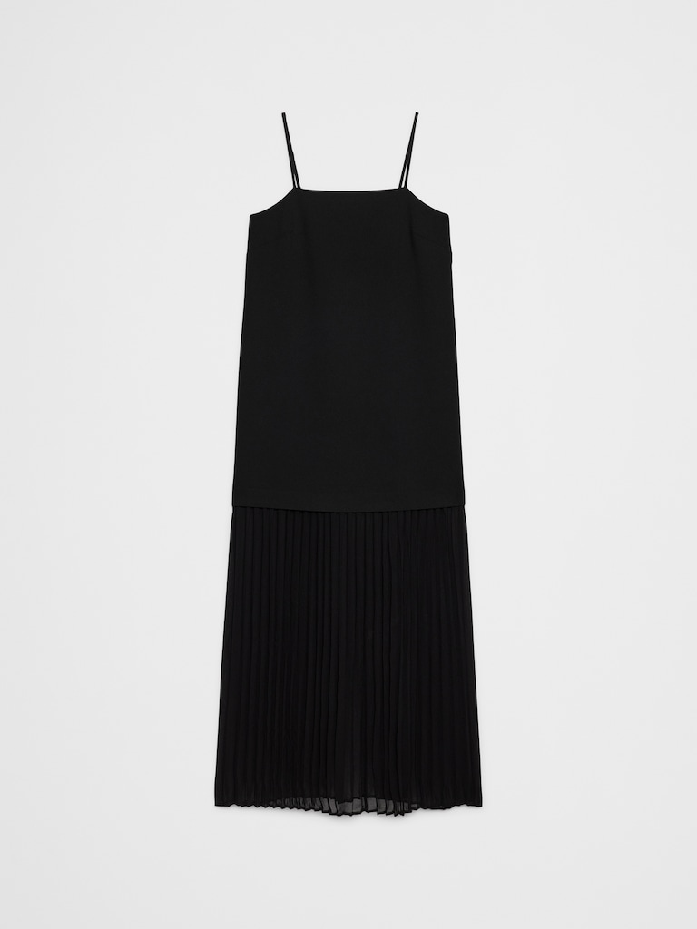 Contrast Drop-Waist Maxi Dress