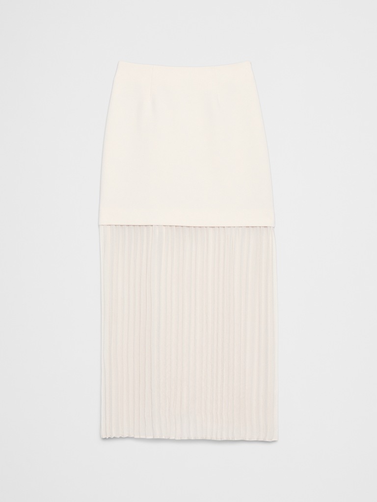 Contrast Dropwaist Sheer Maxi Skirt