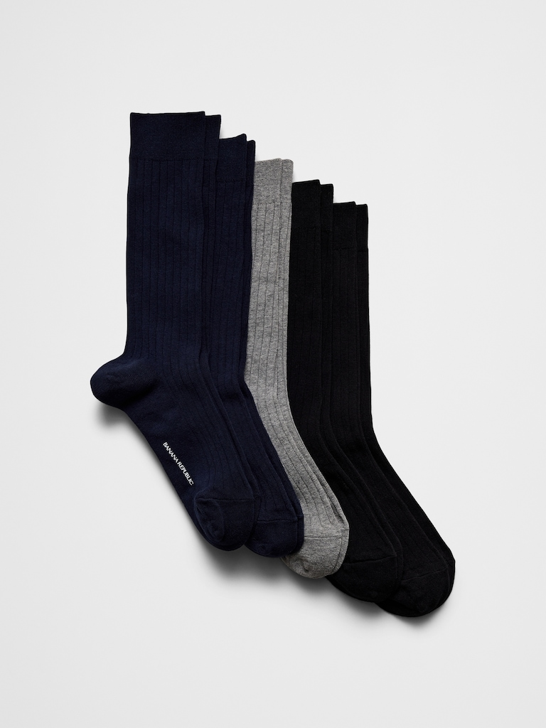 Ribbed Trouser Socks (5 Pack)