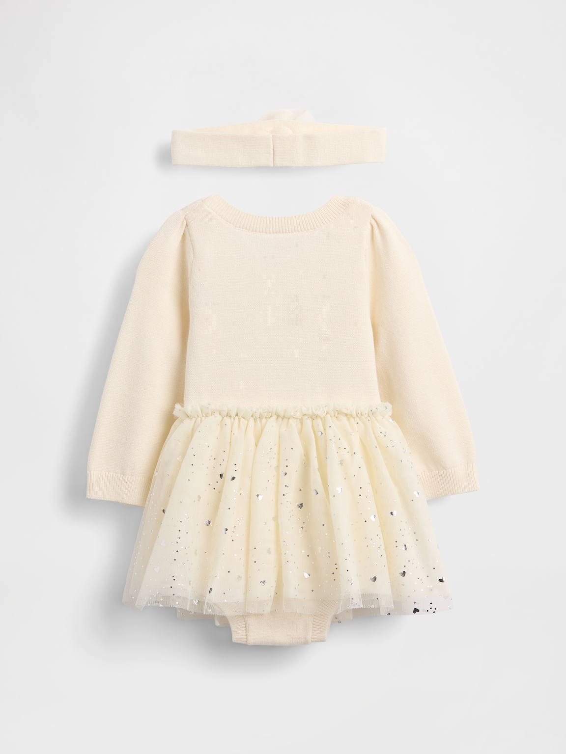 Baby Tulle Sweater Bodysuit Dress Set