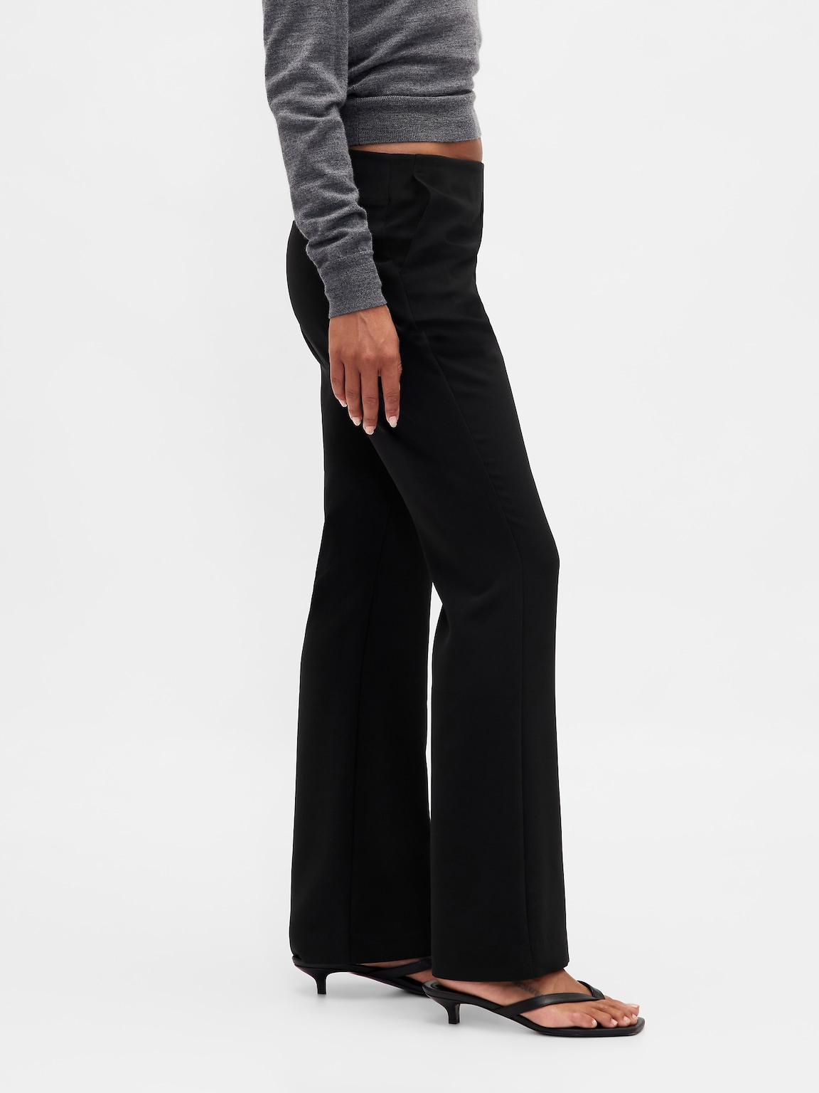 Low Rise Twill Flare Pants